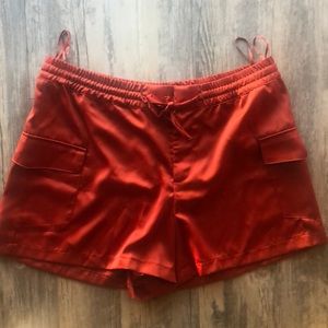 ZARA Satin cargo shorts